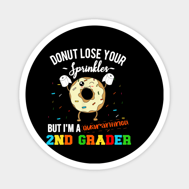 2nd Grade Back to School Quarantine Funny Donut Second Grade Magnet by FONSbually